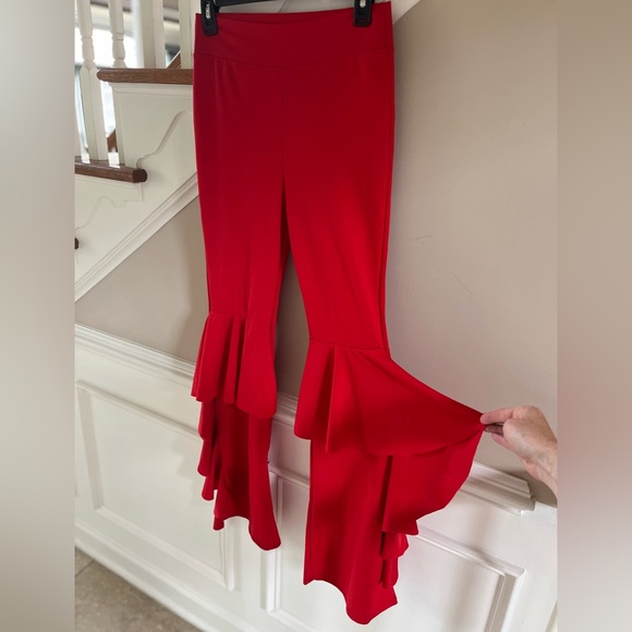 ✨ Red Flare Bell Bottoms - Picture 3 of 10